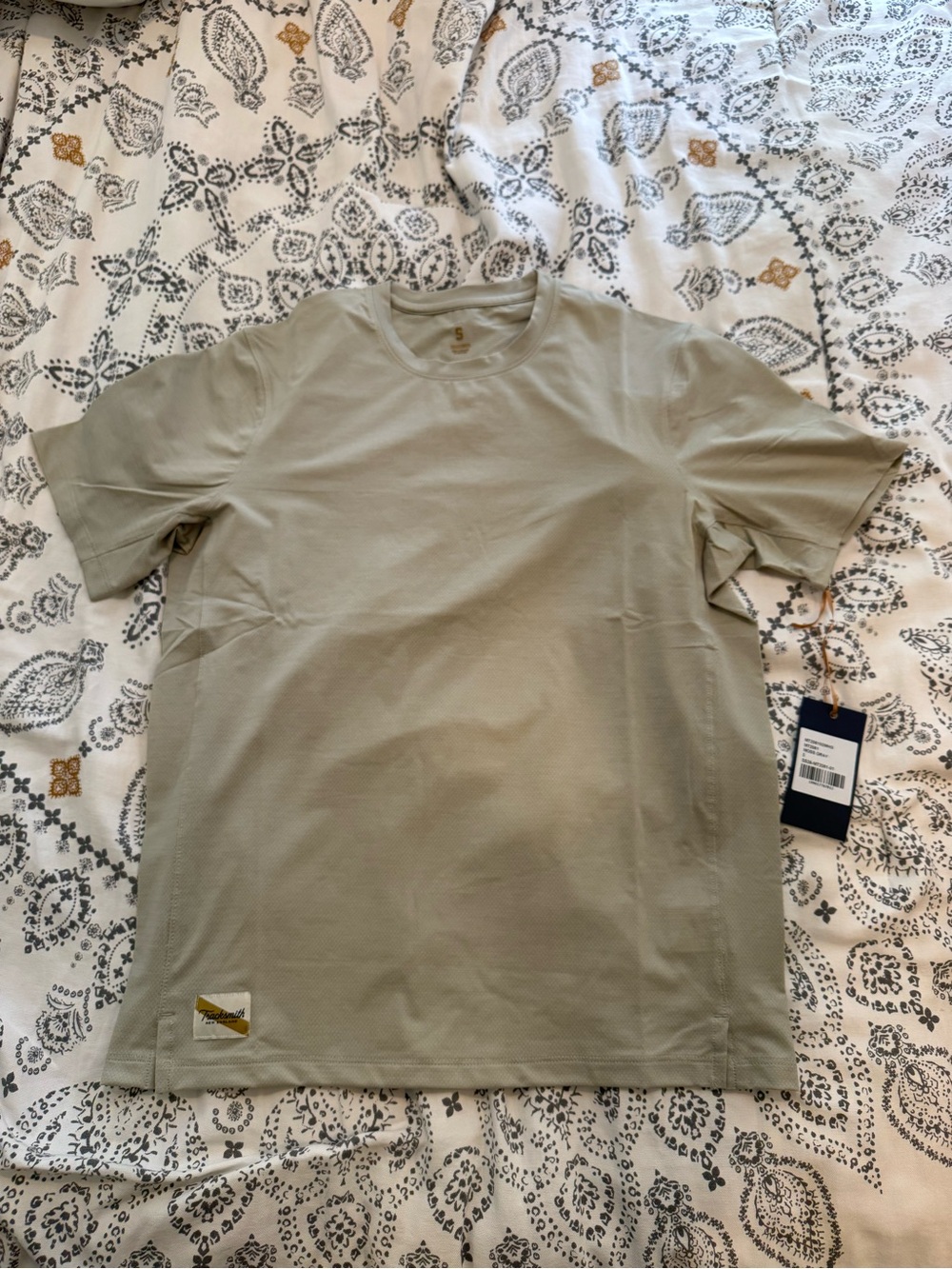 Tracksmith Sessions Session Tee - Mens Small - Moss Gray